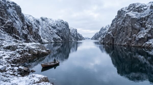 Silver Fjord Wallpaper